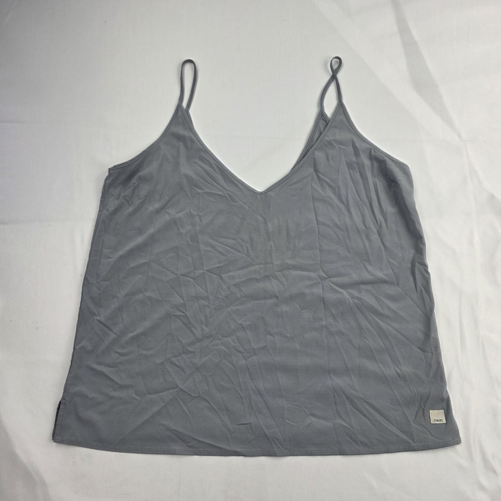 Vuori Tank Top Womens XL Gray V Neck Camisole Jersey Stretch Athletic Workout